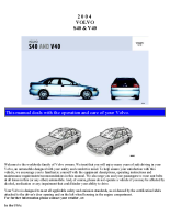 Volvo S40 V40 - Owners manual 